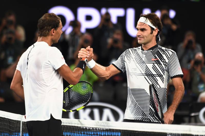 Rafael Nadal and Roger Federer