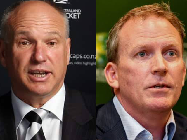 David White (New Zealand Cricket) & Kevin Roberts (Cricket Australia)
