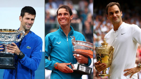 novak_djokovic_rafael_nadal_roger_federer_tennis_grand_slam_titles_getty_images