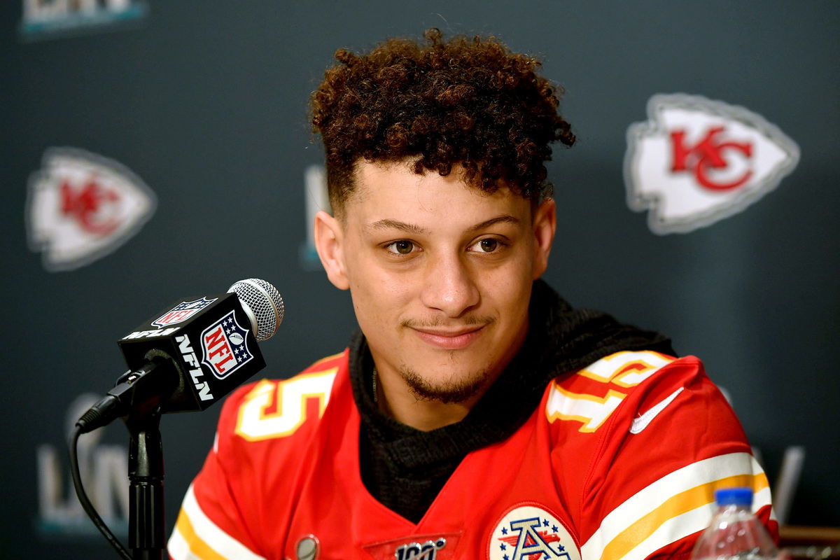 Patrick Mahomes Wore a Matching Blue Suit and Rolex to Super Bowl