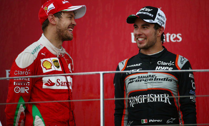 sergio perez sebastian vettel