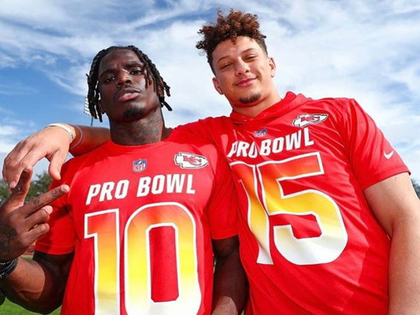 Patrick Mahomes and Tyreek Hill