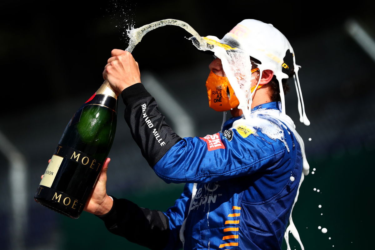 Lando Norris Opens up on His Unique Champagne Celebration