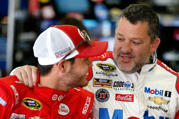 Kyle Larson and Tony Stewart