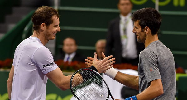 Andy Murray of Great Britain / Novak Djokovic of Serbia