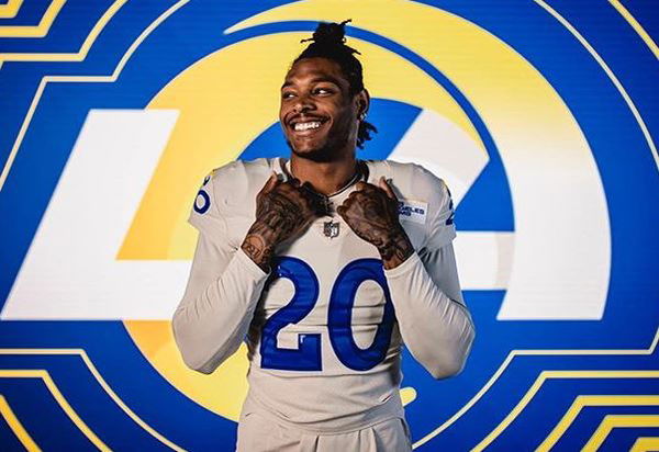 Jalen Ramsey is All Smiles in New Rams Number