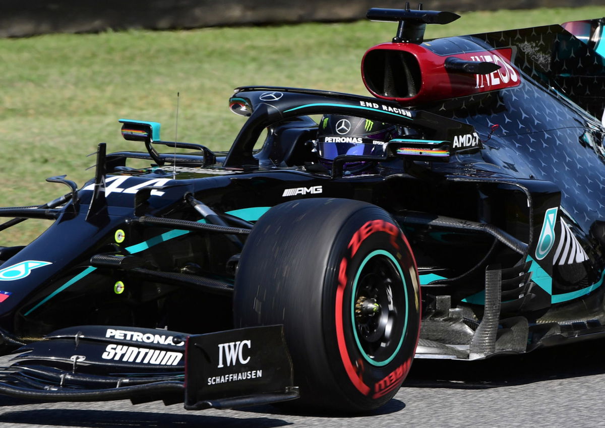 Mercedes' Lewis Hamilton during Free Practice for the F1 Tuscan Grand Prix in Mugello