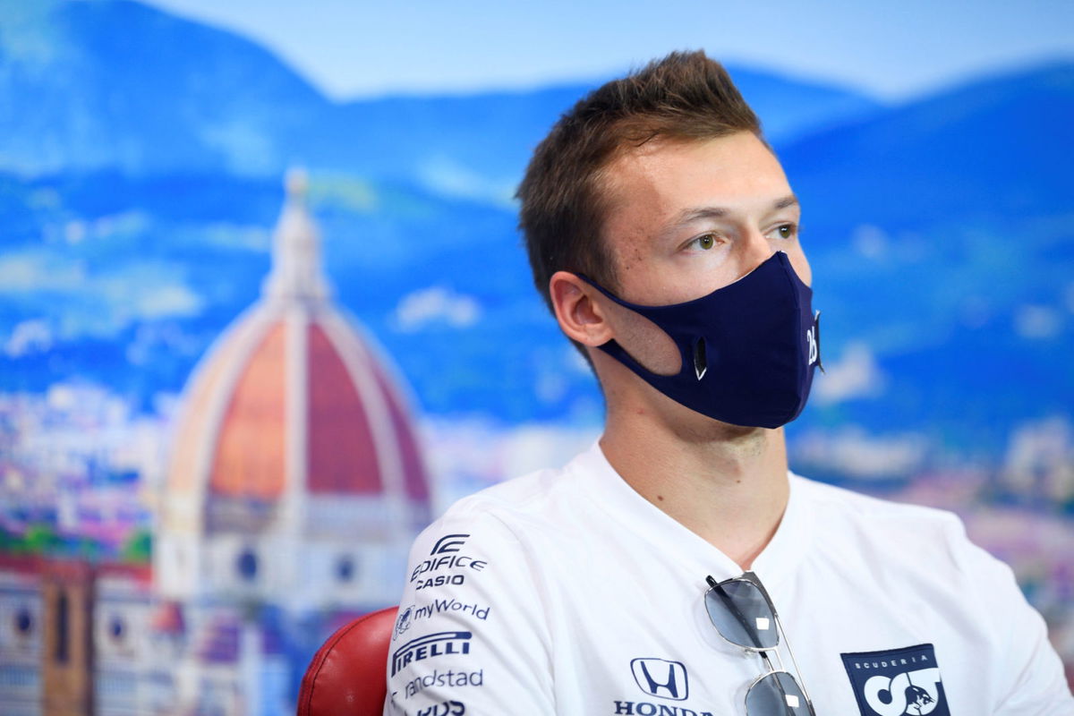 Daniil Kyvat During Tuscan GP Press Conference