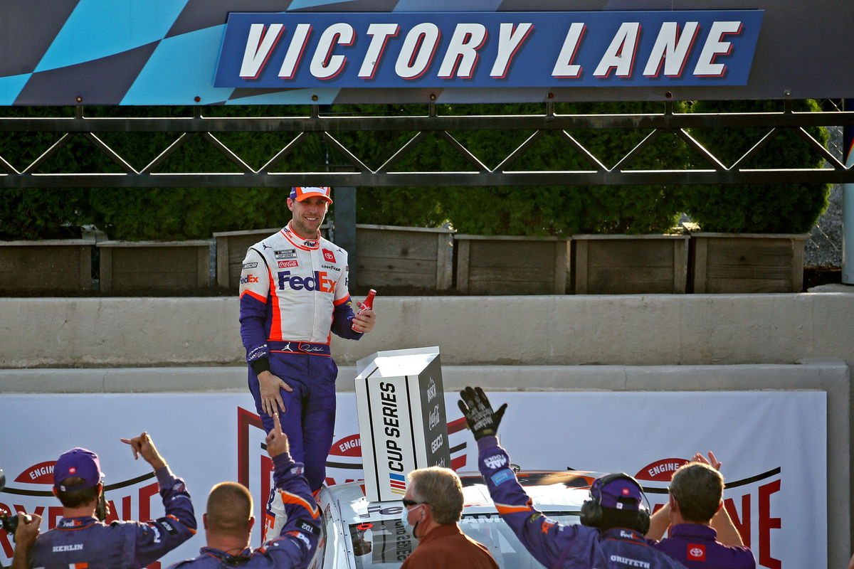 Denny Hamlin smiling