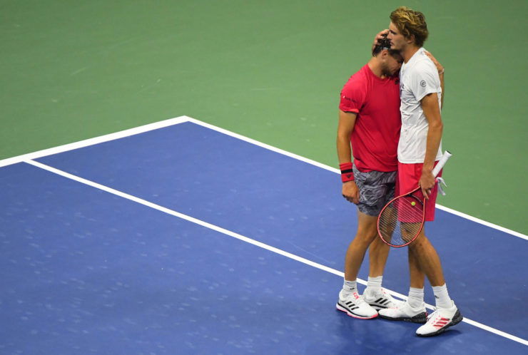 Alexander Zverev and Dominic Thiem at US Open 2020 finals