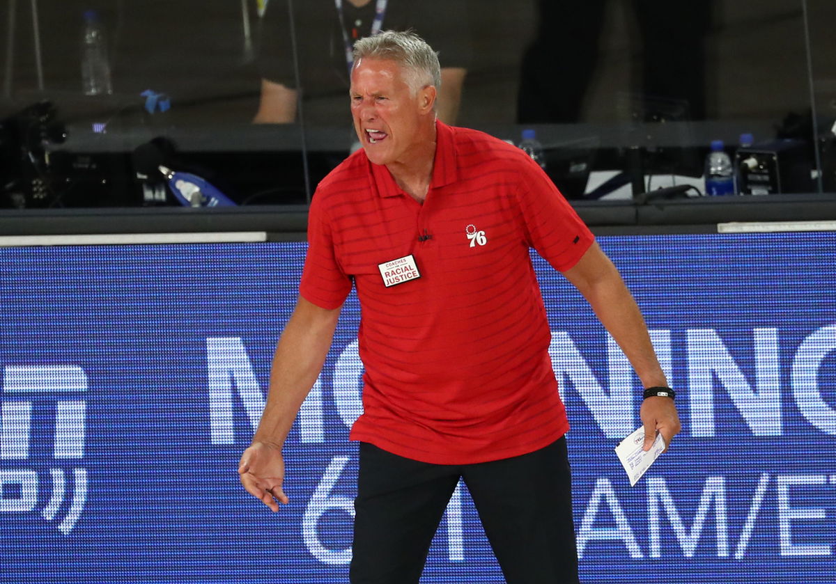 Philadelphia 76ers head coach Brett Brown