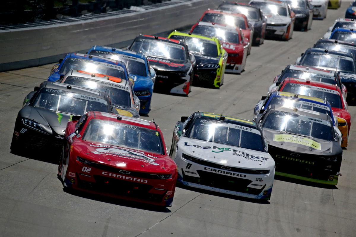 Brett Moffitt during a NASCAR race