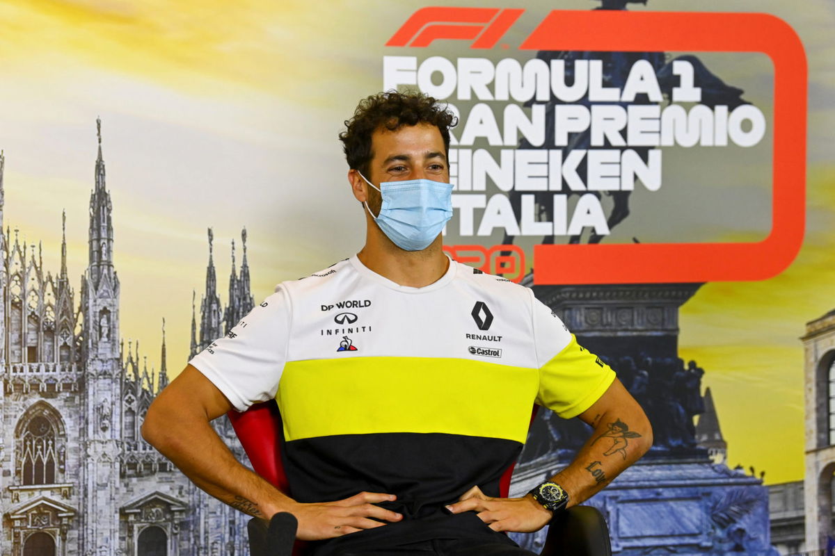Daniel Ricciardo during press conference at Italian Grand Prix, 2020