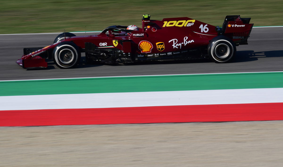 Charles Leclerc Races at Tuscan GP