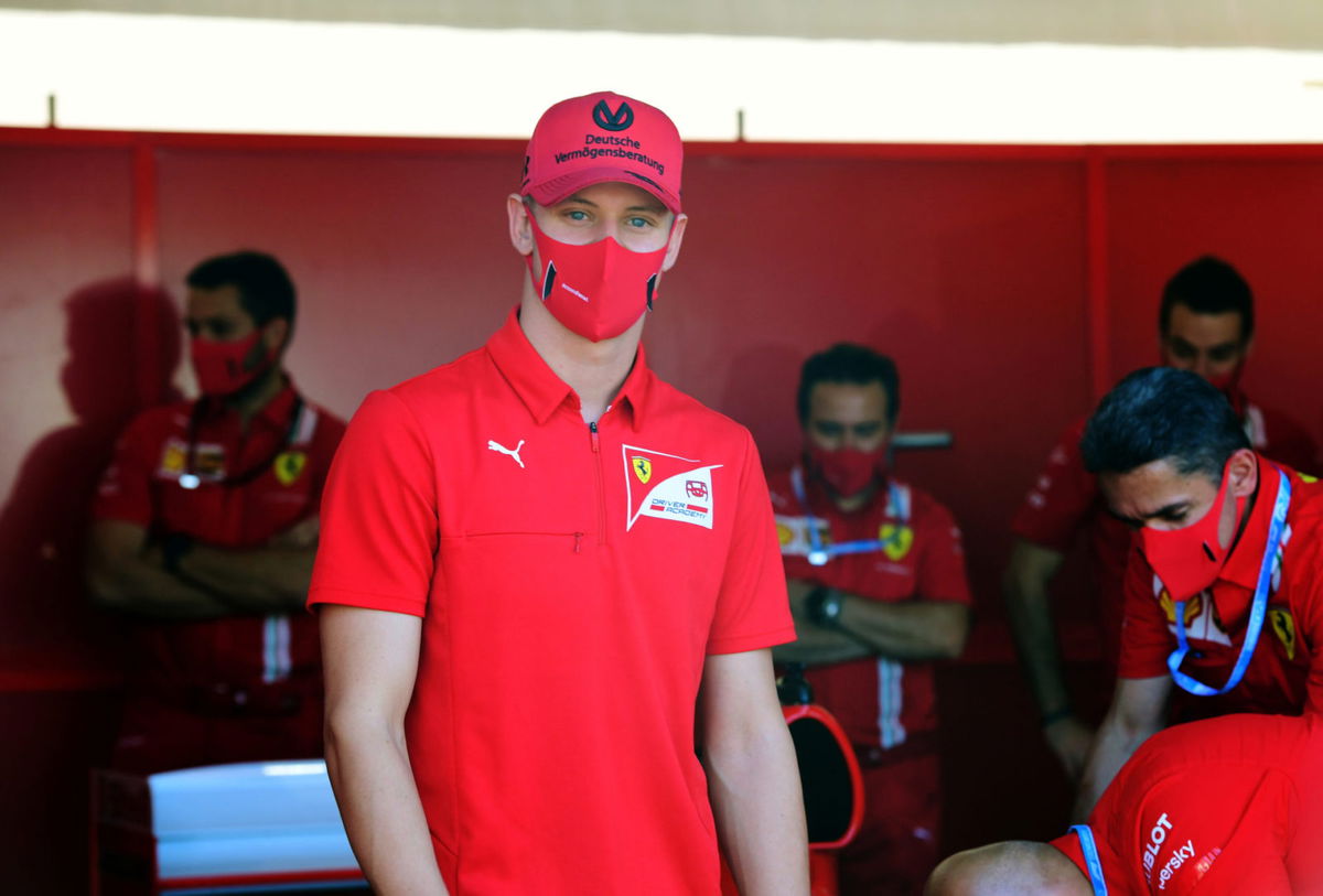 Mick Schumacher In The Ferrari Garage