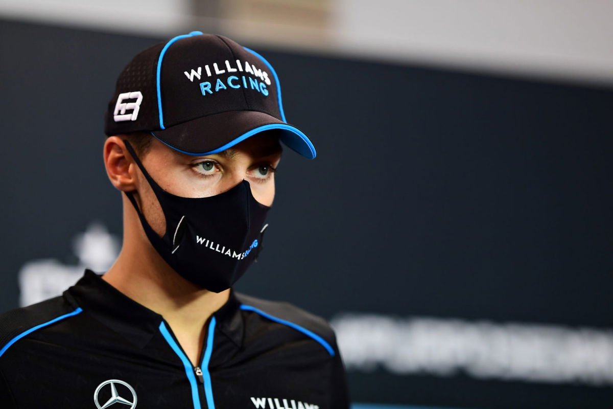 George Russell of Williams looks dejected after failing to get a point after 30 F1 races