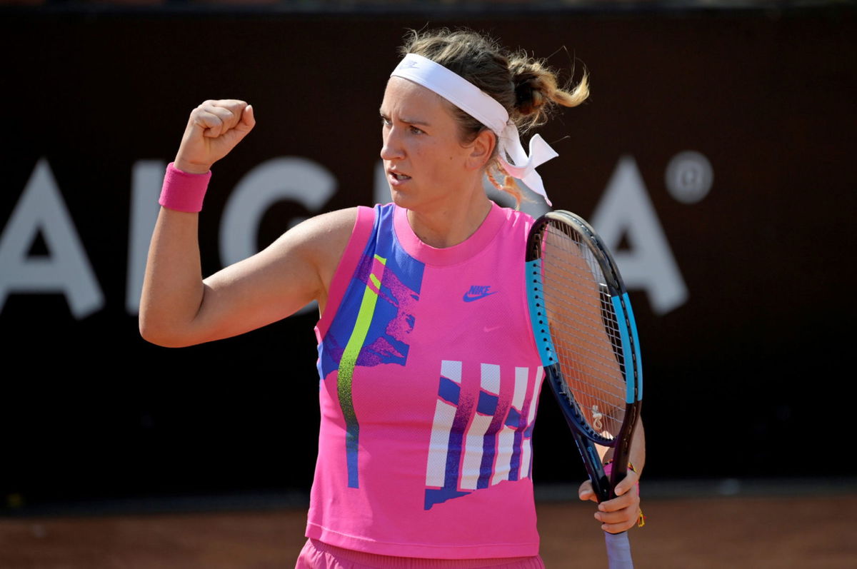 Victoria Azarenka after her win against Venus Williams