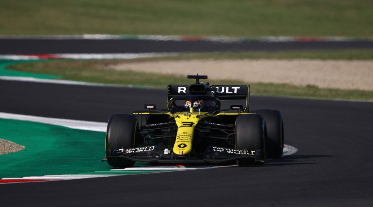 Renault driver Daniel Ricciardo in action at the Tuscan Grand Prix