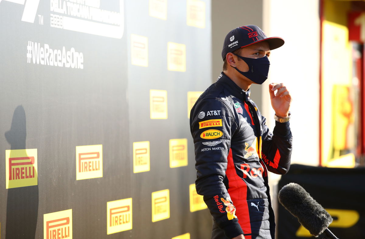 Alex Albon At The Tuscan GP Podium