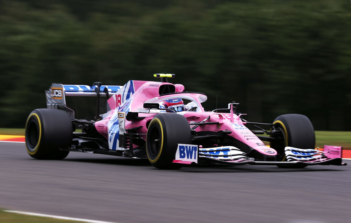 Lance Stroll during practice at the Belgian Grand Prix, 2020