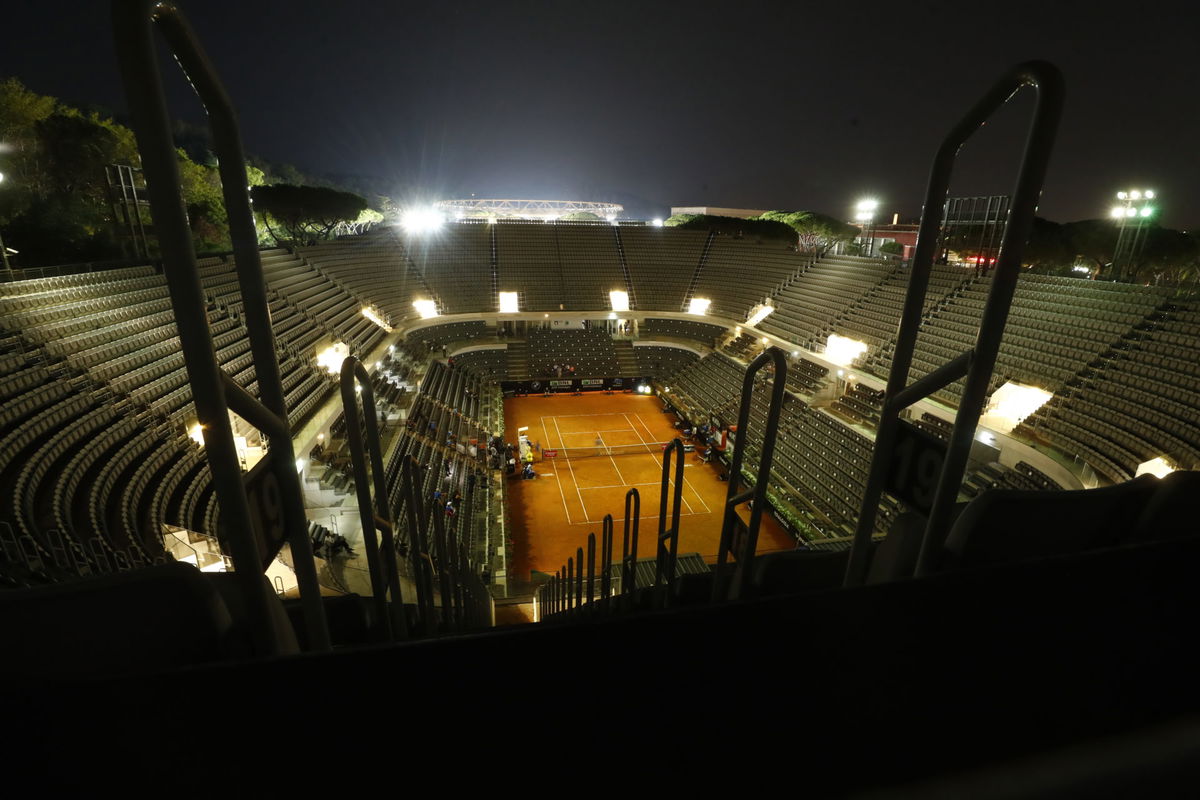 A view of the main stadium at Italian Open 2020