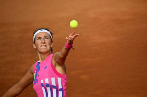 Victoria Azarenka in action at Italian Open 2020