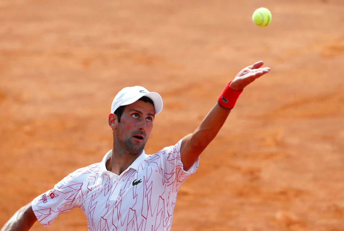 Novak Djokovic at Italian Open 2020