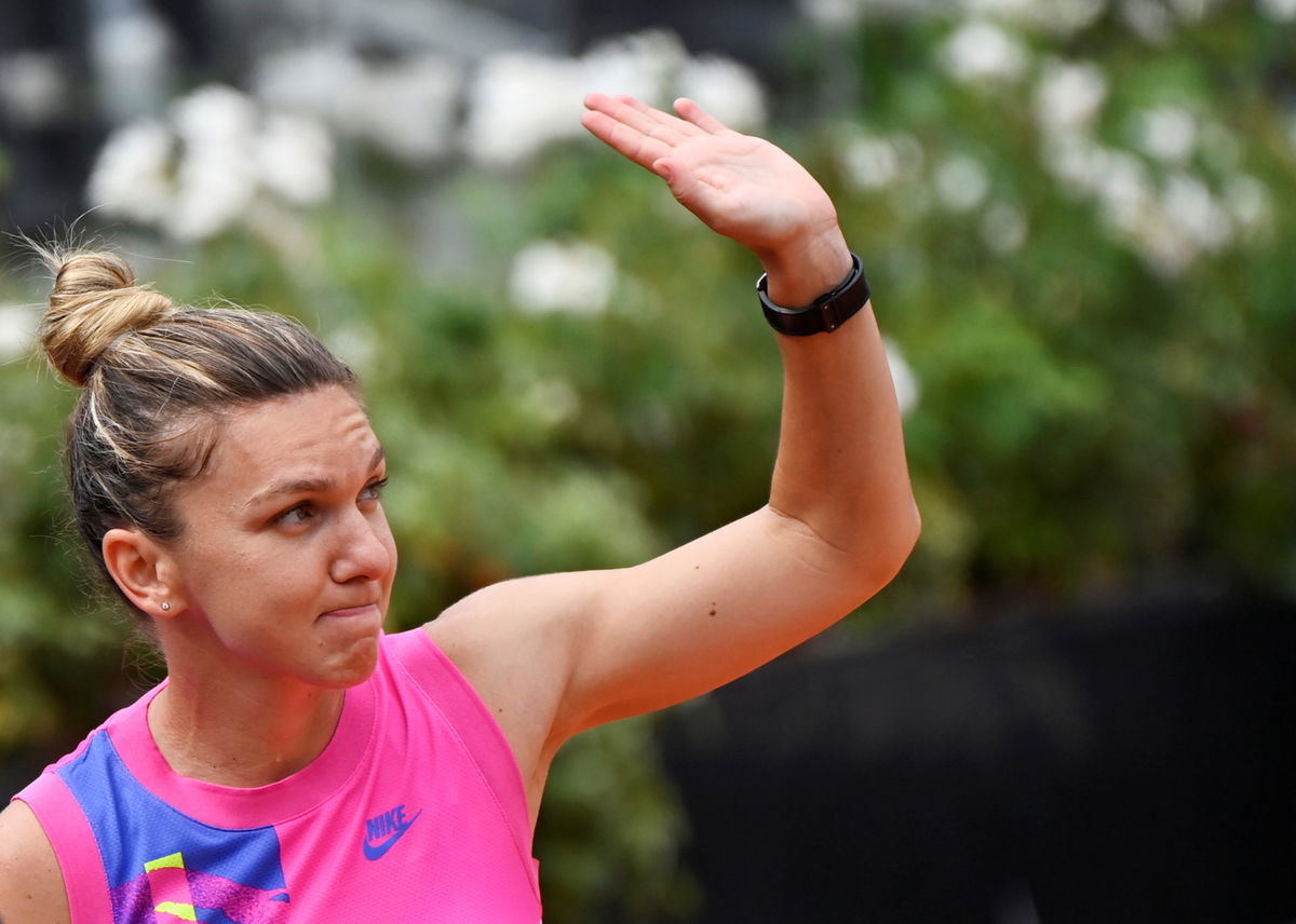 Simona Halep after winning the 2020 Italian Open