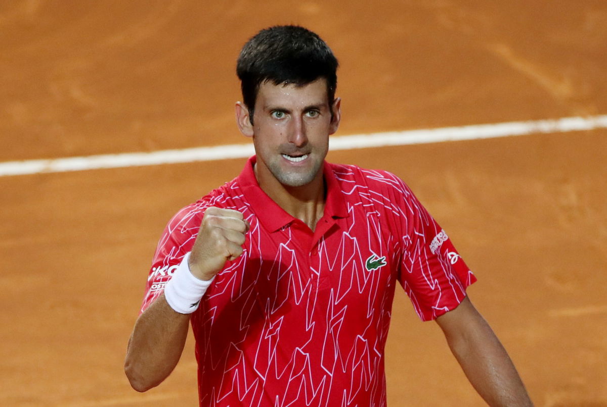 Novak Djokovic at the 2020 Italian Open