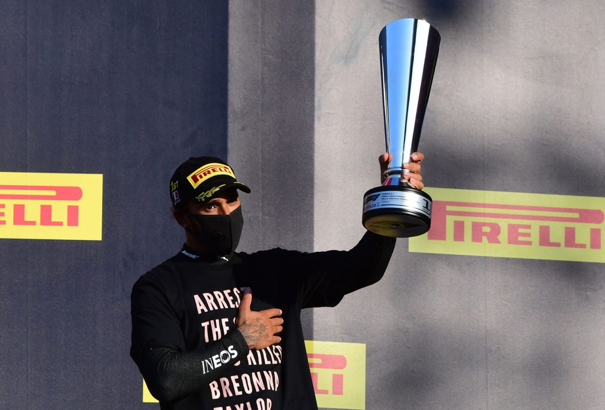 Lewis Hamilton at the Tuscan Grand Prix, 2020
