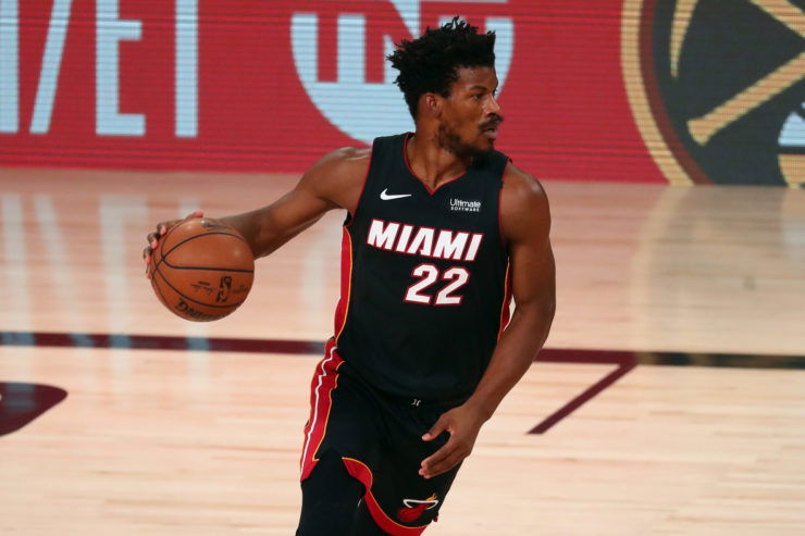 Jimmy Butler in action in ECF Game 4 against Boston Celtics