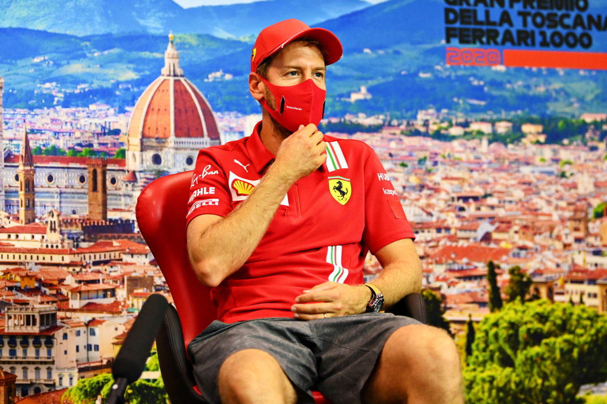 Sebastian Vettel At The Tuscan GP Press Conference