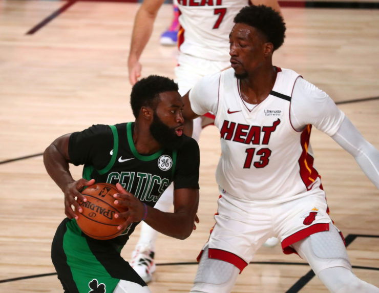 Miami Heat Bam Adebayo vs Celtics Jaylen Brown