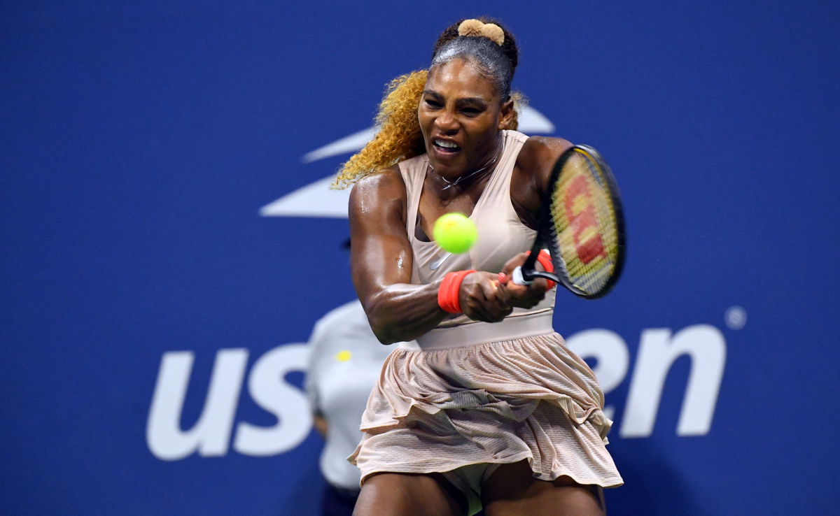 Serena Williams in action in the US Open 2020