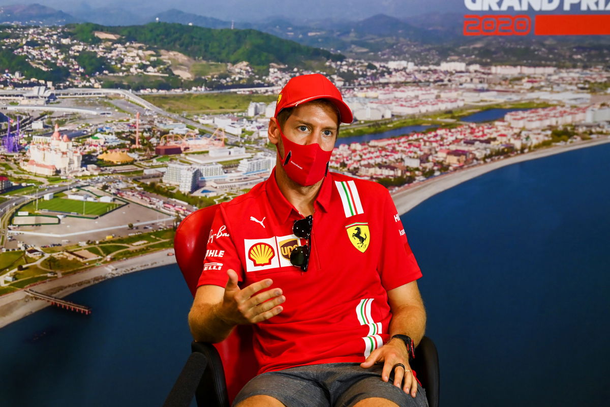 Sebastian Vettel During Russian GP Press Conference