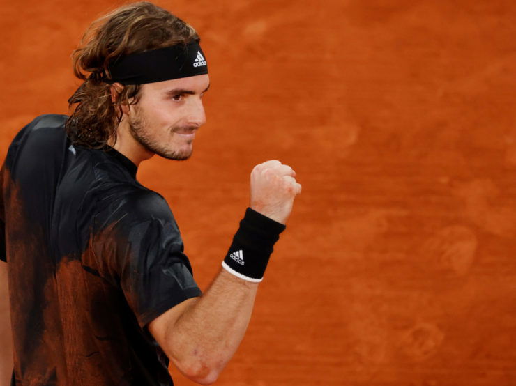 Stefanos Tsitsipas after his victory in the French Open 2020