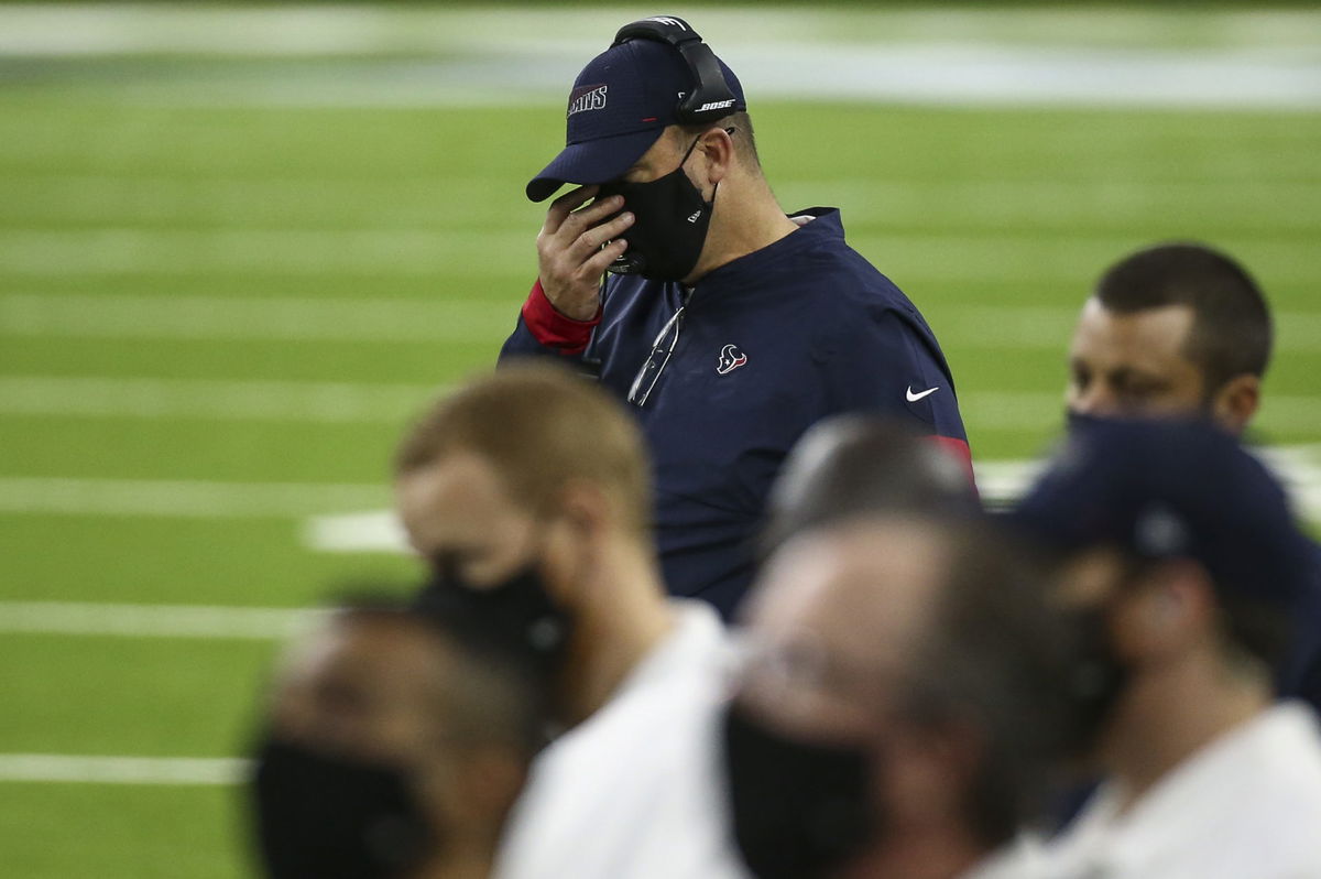 Houston Texans head coach Bill O'Brien pictured on the sidelines during the Week Two loss to Baltimore Ravens.