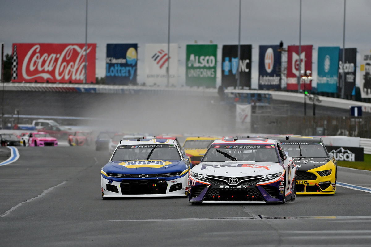 Denny Hamlin Attends Baseball Game In Texas After Rain Postpones Nascar Cup Series Race Essentiallysports