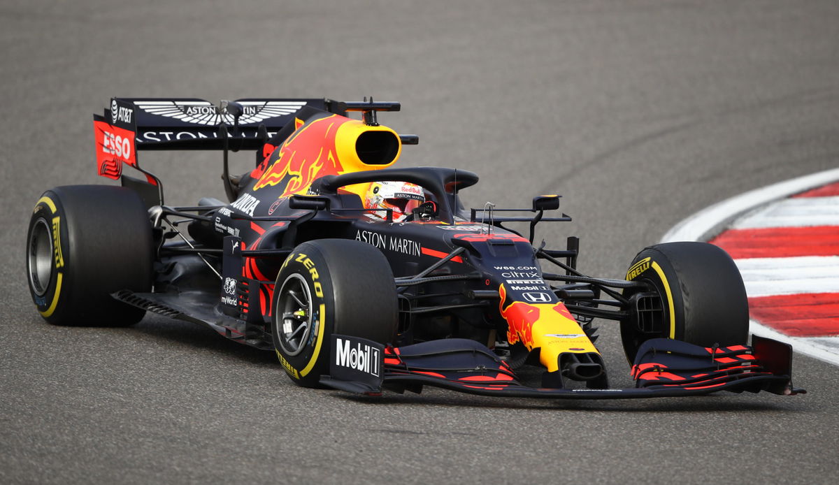 Max Verstappen in action for Red Bull