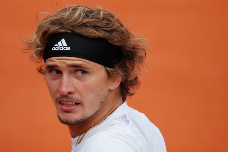 Alexander Zverev in action in the French Open 2020