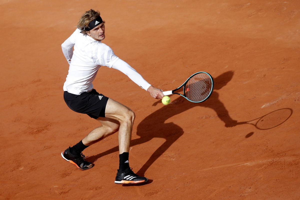 Alexander Zverev during the French Open 2020