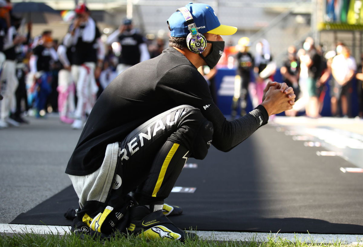 Renault's Daniel Ricciardo before the race at the Russian Grand Prix 2020