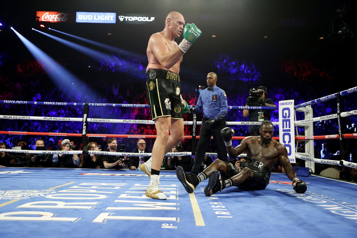 Tyson Fury Knocks Down Deontay Wilder