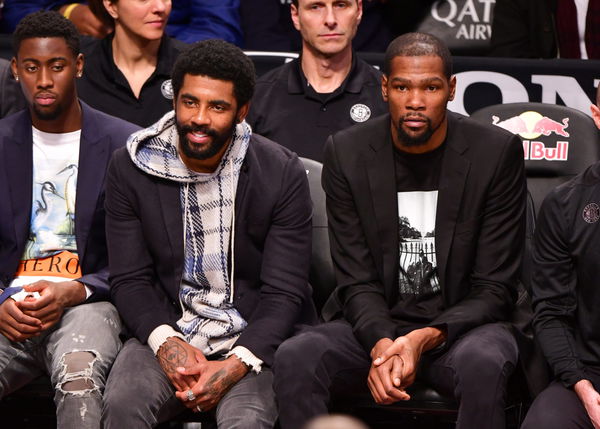 Celebrities Attend Philadelphia 76ers v Brooklyn Nets Game