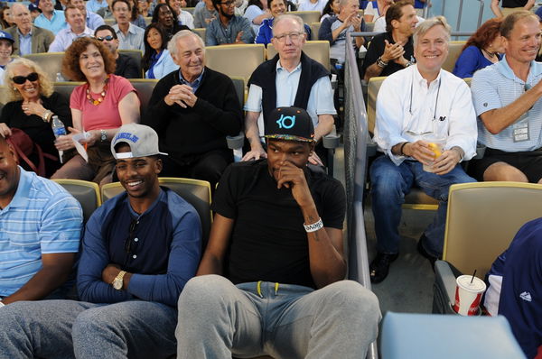 Celebrities At Los Angeles Dodgers Game &#8211; July 30, 2013