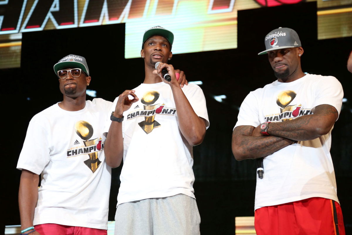 Miami Heat superstars LeBron James, Chris Bosh, Dwayne Wade