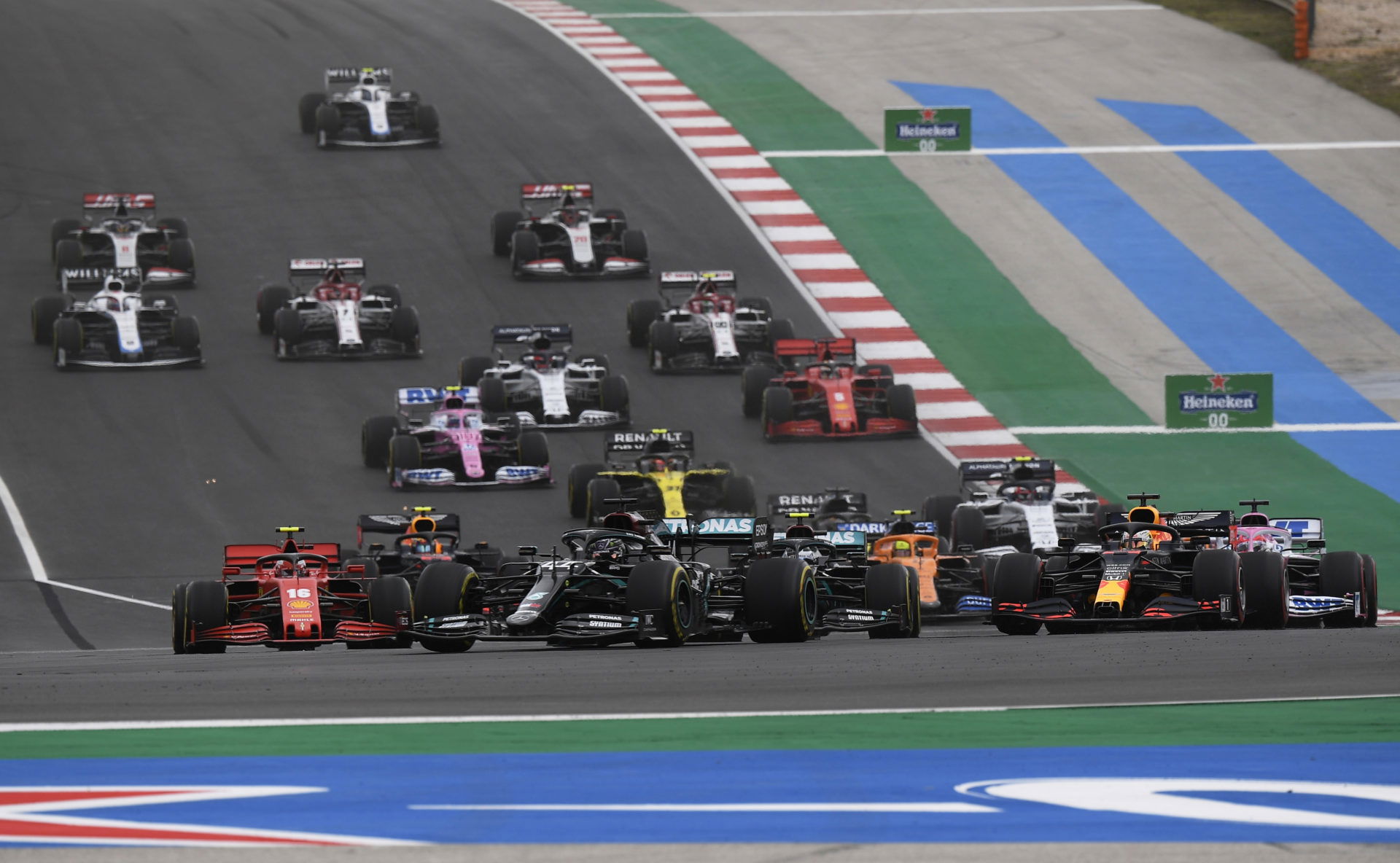 Twitter Erupts After a Crazy First Lap at the Portuguese Grand Prix -  EssentiallySports