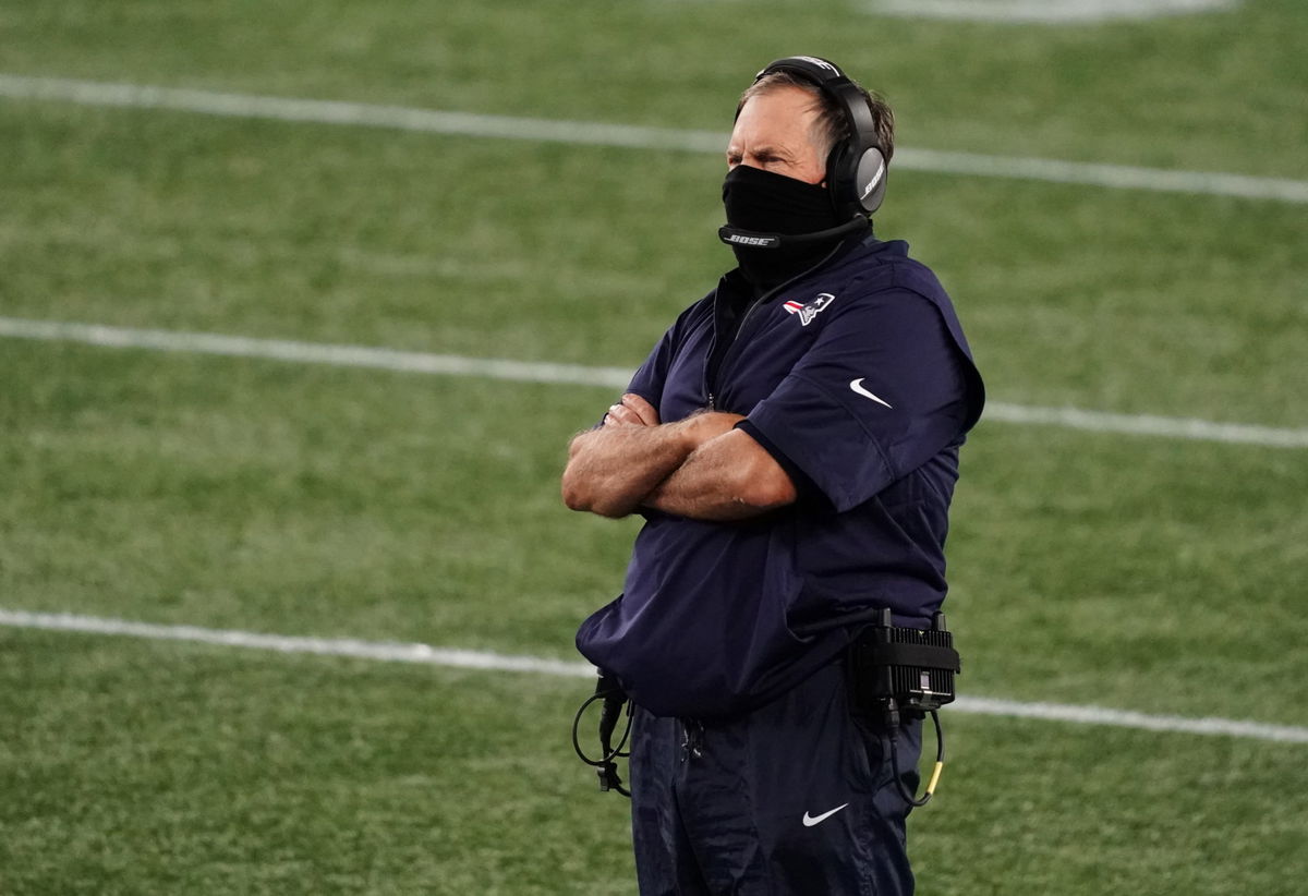 New England Patriots coach Bill Belichick pictured at the Gillette Stadium on Sunday.