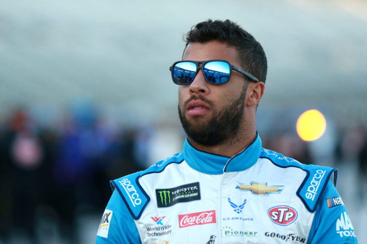 Bubba Wallace ahead of the race at Texas Motor Speedway
