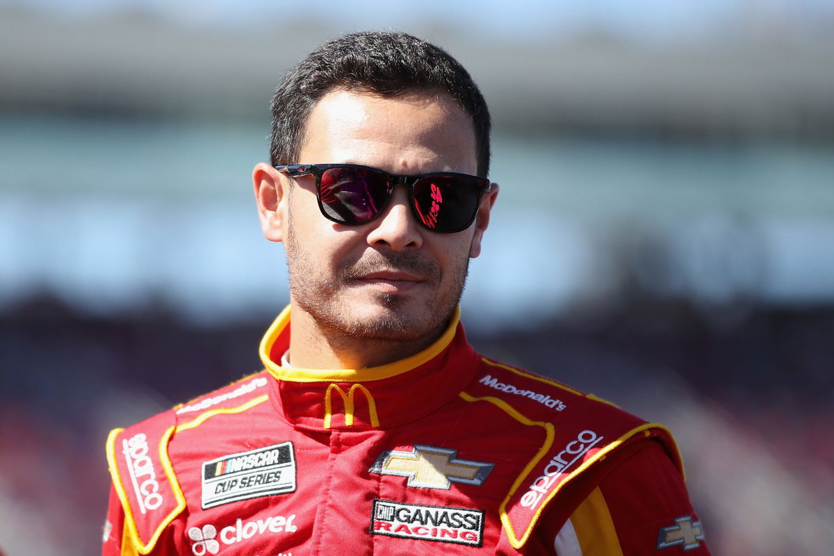 Kyle Larson smiling ahead of the race at Arizona